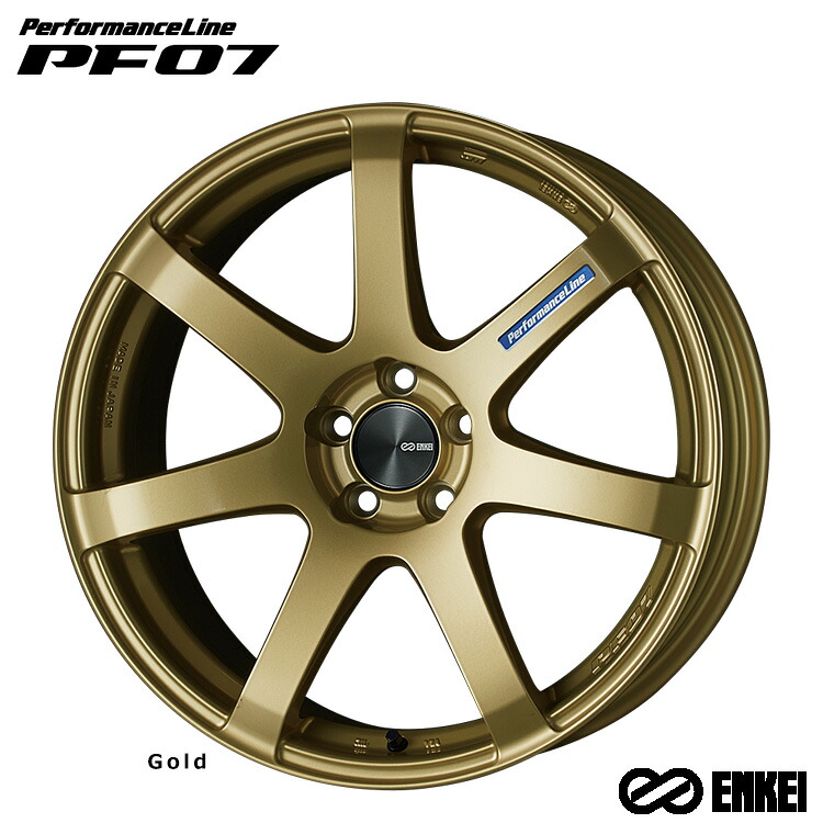 18インチ 5H100 8J 8J+45 5穴 パフォーマンスライン ピーエフゼロナナ ホイール (1本/2本/4本) Gold (G) ENKEI PerformanceLine PF07 (G) 送料無料 エンケイ