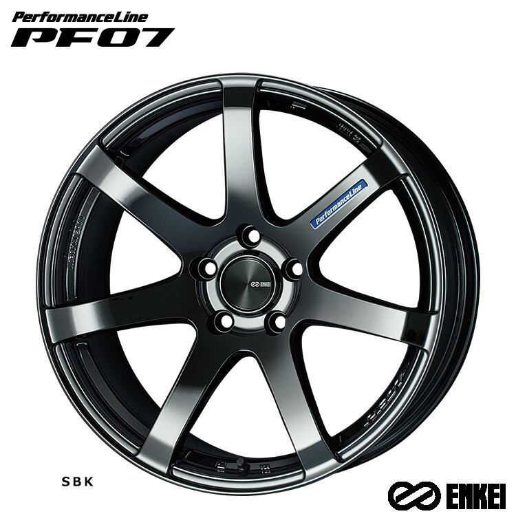 18インチ 5H100 9J 9J+40 5穴 パフォーマンスライン ピーエフゼロナナ ホイール (1本/2本/4本) SBK (SBK) ENKEI PerformanceLine PF07 (SBK) 送料無料 エンケイ｜カーパーツ倉庫