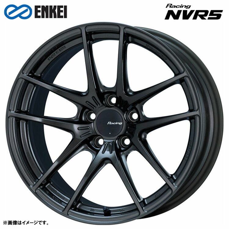 18インチ 5H114.3 9J 9J+30 5穴 レーシングNVR5 ホイール (1本/2本/4本) Graphite Metallic ENKEI Racing NVR5 送料無料 エンケイ