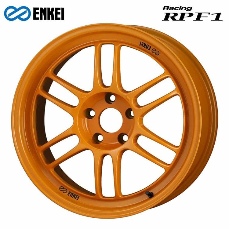 17インチ 5H100 9J 9J+35 5穴 Racing RPF1 スペシャルエディション ホイール (1本/2本/4本) Papaya Yellow × Black Sticker ENKEI Racing RPF1 SPECIAL EDITION 送料無料 エンケイ