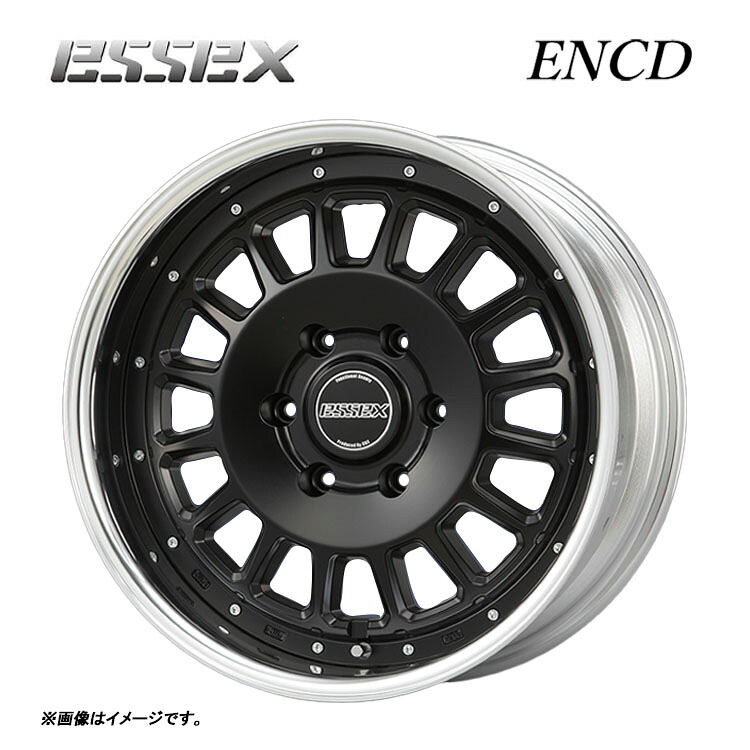 19インチ 6H139.7 9.5J 9.5J-3~50 6穴 ENCD-19 2ピース ホイール (1本/2本/4本) セミグロスブラック ESSEX ENCD-19 送料無料 エセックス