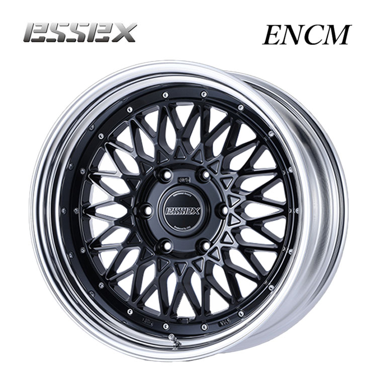 18インチ 6H139.7 8J 8J-1～49 6穴 ENCM-18 2ピース ホイール (1本/2本/4本) ブラック ESSEX ENCM-18 送料無料 エセックス 91,234円