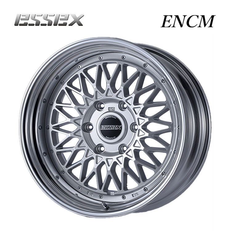 18インチ 6H139.7 9.5J 9.5J-20～50 6穴 ENCM-18 2ピース ホイール (1本/2本/4本) シルバー ESSEX ENCM-18 送料無料 エセックス