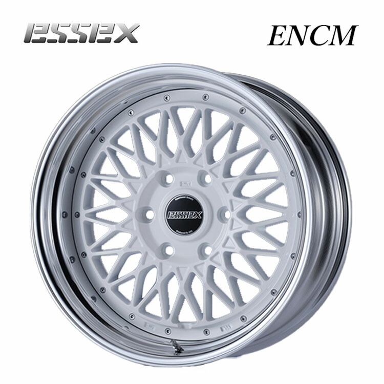 17インチ 6H139.7 7J 7J+32～50 6穴 ENCM-17 2ピース ホイール (1本/2本/4本) ホワイト ESSEX ENCM-17 送料無料 エセックス