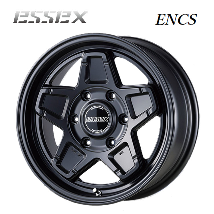 16インチ 6H139.7 6.5J 6.5J+48 6穴 エセックス ENCS ホイール (1本/2本/4本) セミグロスブラック ESSEX Type ENCS 送料無料 エセックス｜カーパーツ倉庫