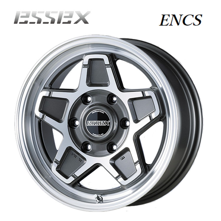 16インチ 6H139.7 6.5J 6.5J+48 6穴 エセックス ENCS ホイール (1本/2本/4本) ガンメタリックポリッシュ ESSEX Type ENCS 送料無料 エセックス