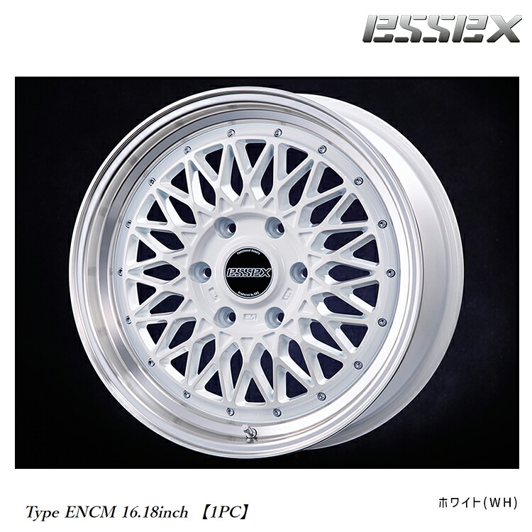 18インチ 6H139.7 7.5J 7.5J+42 6穴 エセックス ENCM 18インチ ホイール (1本/2本/4本) ホワイト(WH) ESSEX Type ENCM 18 【1PC】 送料無料 エセックス