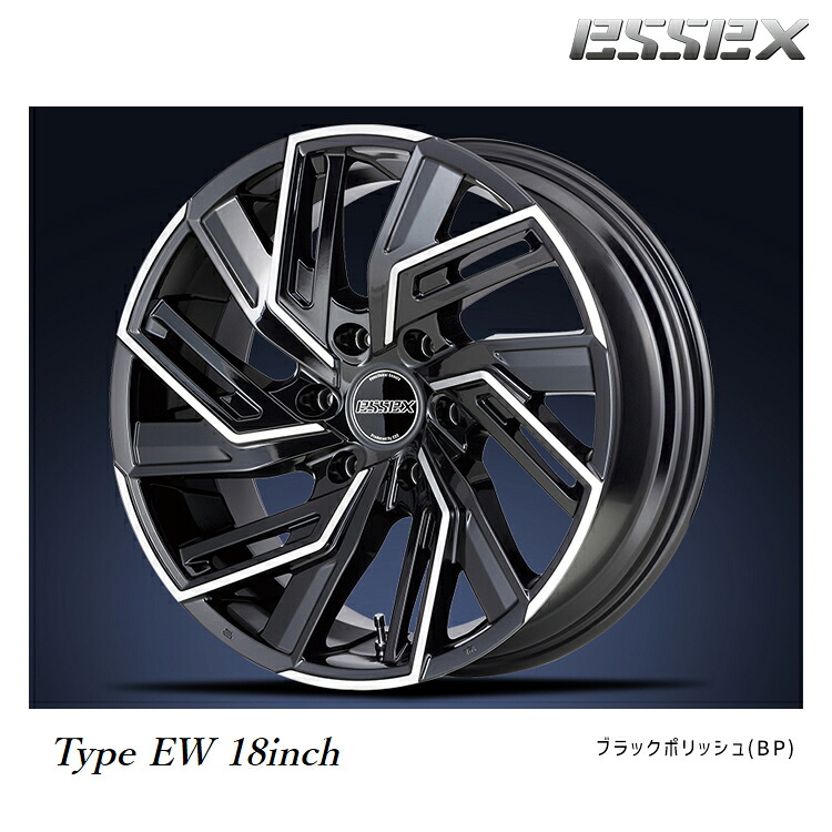 18インチ 6H139.7 7.5J 7.5J+43 6穴 エセックス EW 18インチ ホイール (1本/2本/4本) ブラックポリッシュ(BP) ESSEX Type EW 18inch 送料無料 エセックス 58,476円