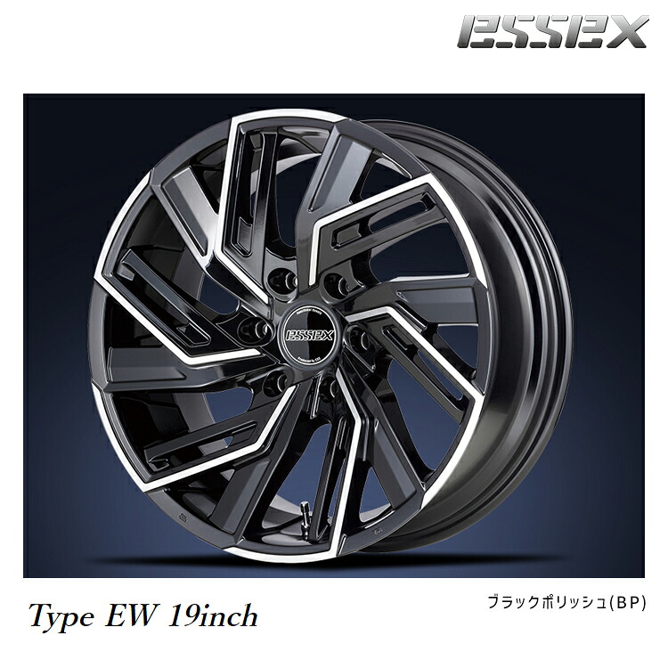 19インチ 6H139.7 8.5J 8.5J+18 6穴 エセックス EW 19インチ ホイール (1本/2本/4本) ブラックポリッシュ(BP) ESSEX Type EW 19 送料無料 エセックス