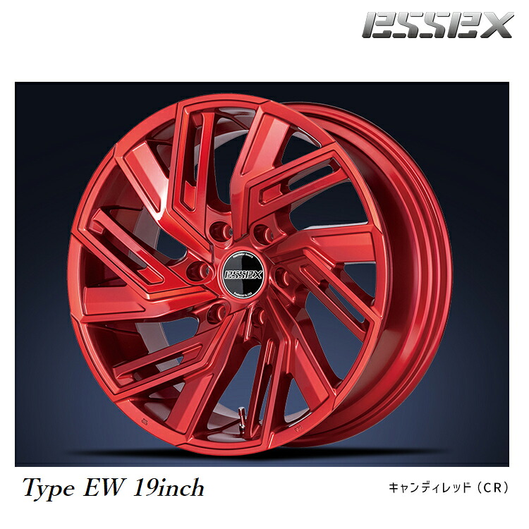 19インチ 6H139.7 8.5J 8.5J+18 6穴 エセックス EW 19インチ ホイール (1本/2本/4本) キャンディレッド（CR） ESSEX Type EW 19 送料無料 エセックス