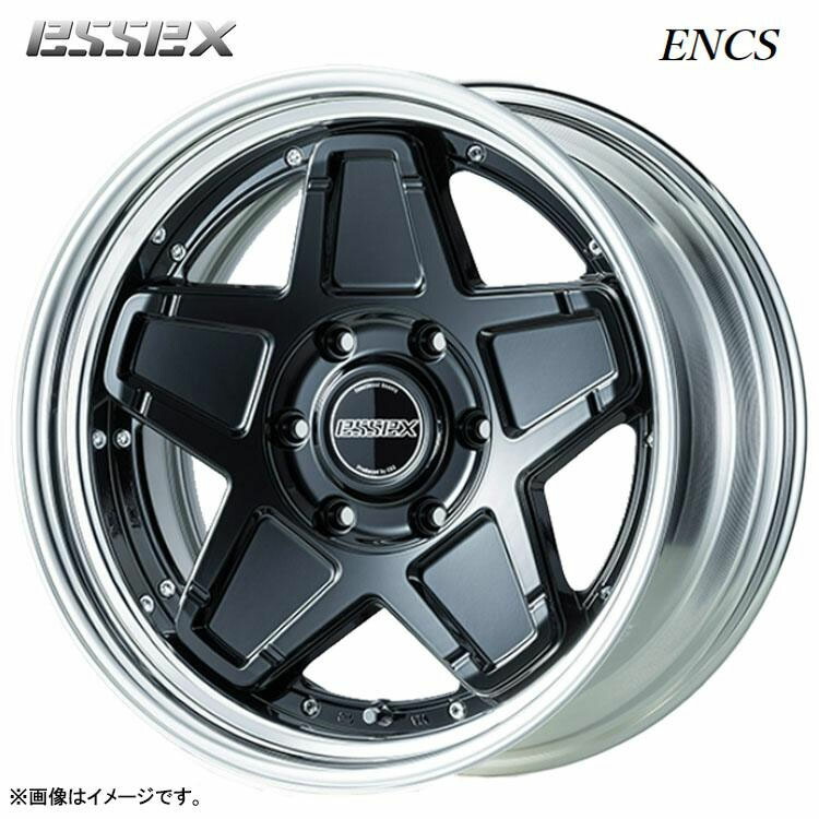 18インチ 6H139.7 11.5J 11.5J-32～40 6穴 ENCS-18 2ピース ホイール (1本/2本/4本) ブラック ESSEX ENCS-18 2PIECE　ステップリム 送料無料 エセックス
