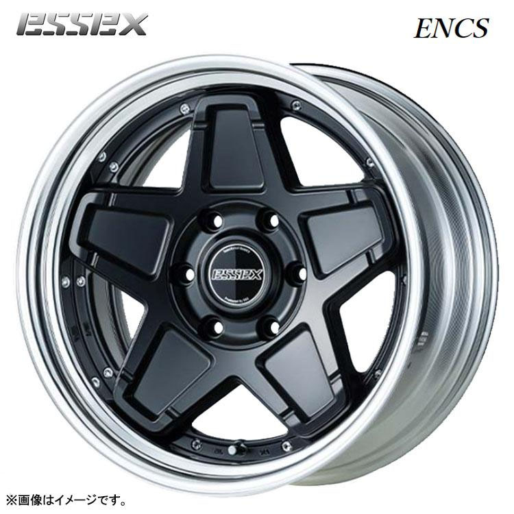 18インチ 6H139.7 7.5J 7.5J+19～43 6穴 ENCS-18 2ピース ホイール (1本/2本/4本) セミグロスブラック ESSEX ENCS-18 2PIECE　ステップリム 送料無料 エセックス