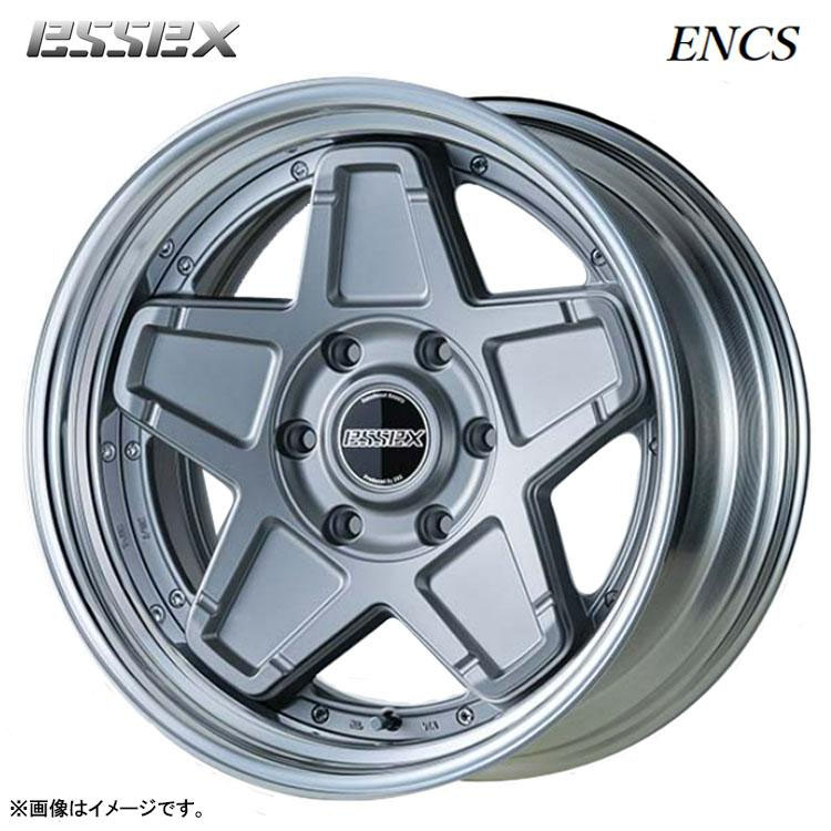 18インチ 6H139.7 8.5J 8.5J-7～50 6穴 ENCS-18 2ピース ホイール (1本/2本/4本) セミグロスシルバー ESSEX ENCS-18 2PIECE　ステップリム 送料無料 エセックス