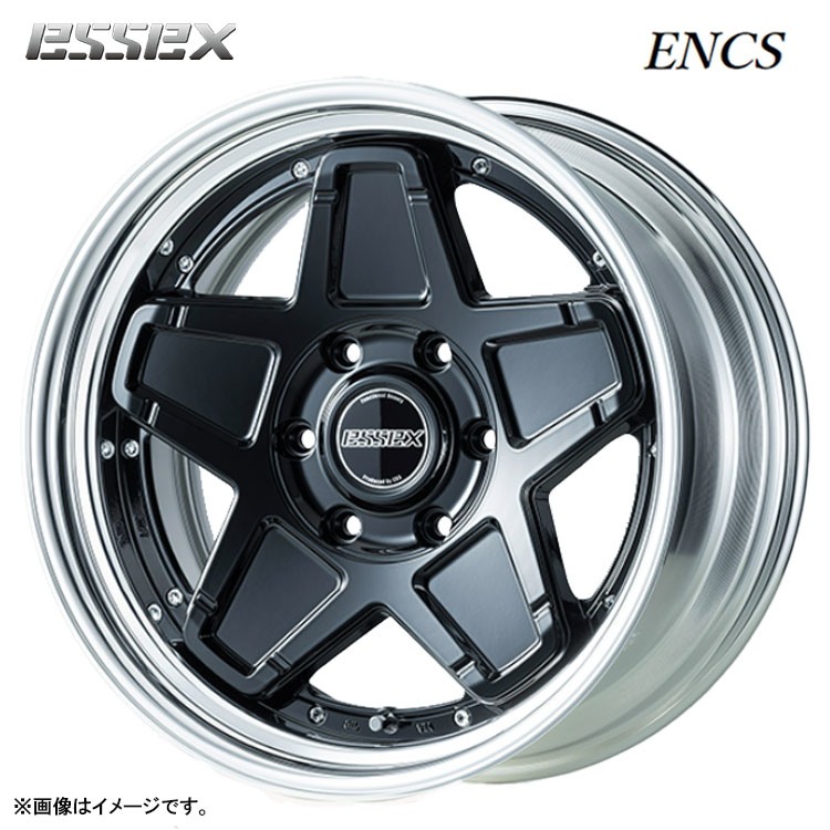 17インチ 6H139.7 8.5J 8.5J+9～50 6穴 ENCS-17 2ピース リバースリム ホイール (1本/2本/4本) ブラック ESSEX ENCS-17 2PIECE リバースリム 送料無料 エセックス