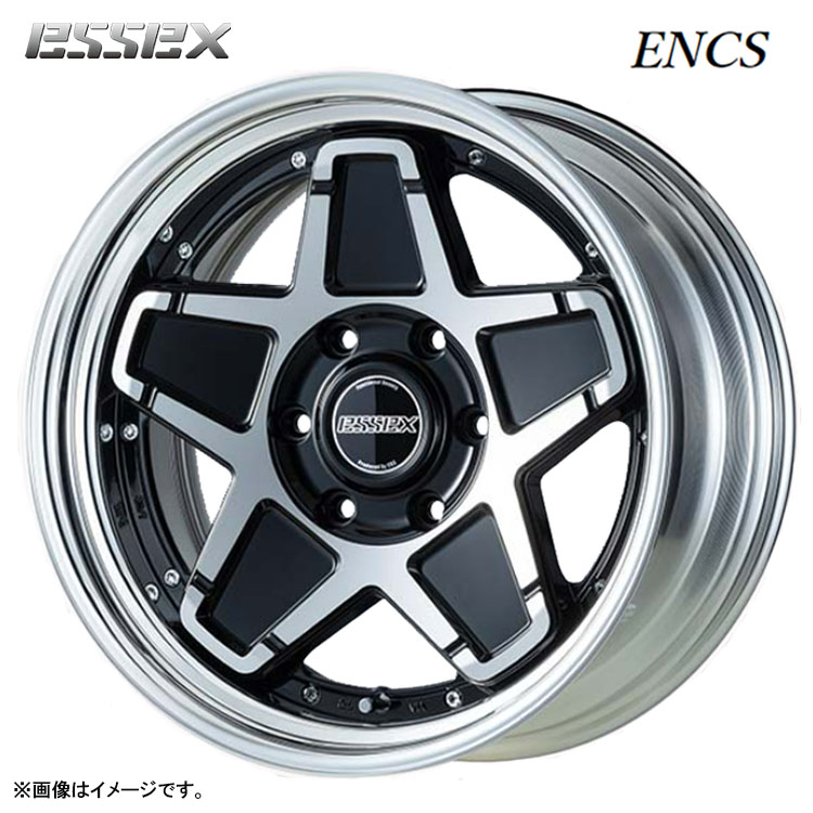 17インチ 6H139.7 9.5J 9.5J-3～50 6穴 ENCS-17 2ピース リバースリム ホイール (1本/2本/4本) ブラックポリッシュ ESSEX ENCS-17 2PIECE リバースリム 送料無料 エセックス