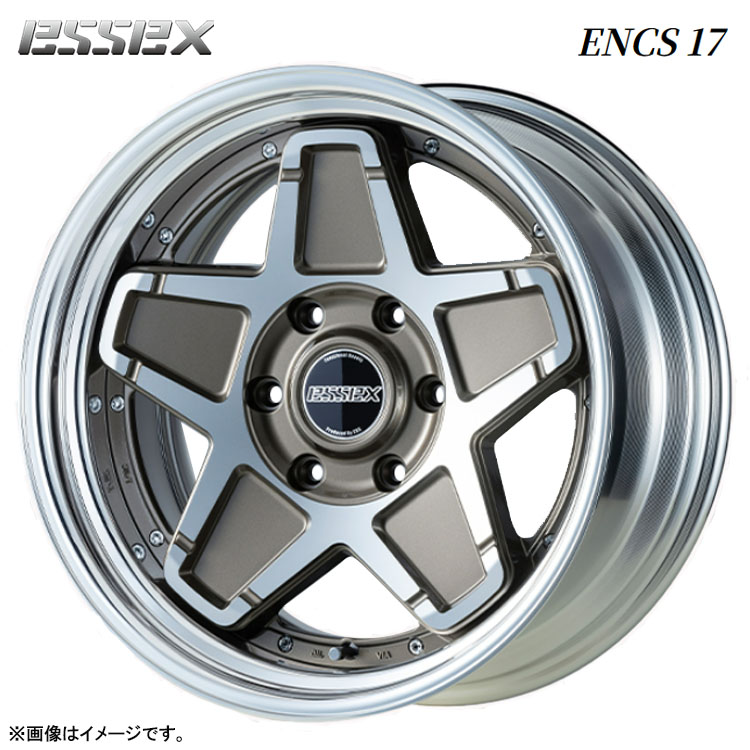 17インチ 6H139.7 6.5J 6.5J+35~37 6穴 ENCS-17 2ピース リバースリム ホイール (1本/2本/4本) ブロンズポリッシュ ESSEX ENCS-17 2PIECE リバースリム 送料無料 エセックス