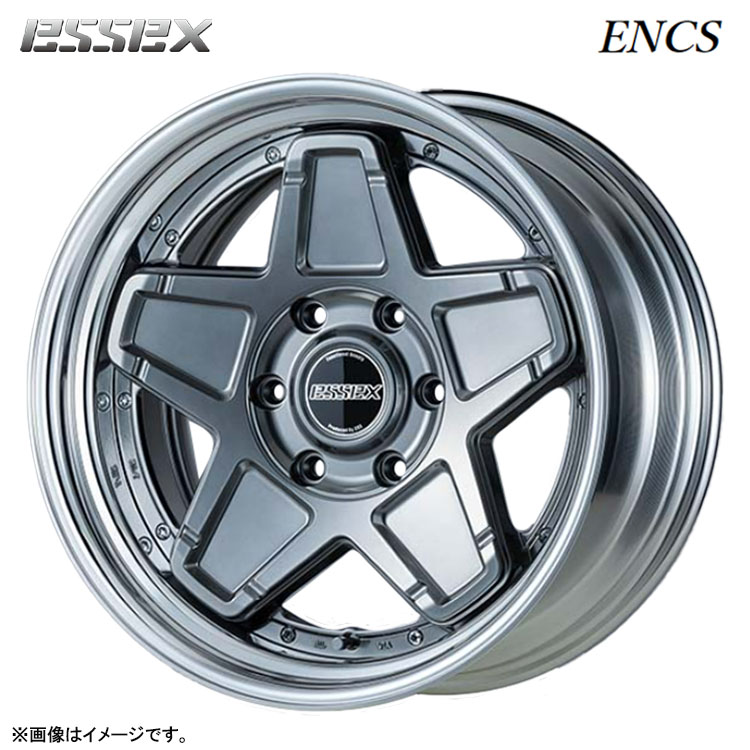 17インチ 6H139.7 9J 9J+3～50 6穴 ENCS-17 2ピース リバースリム ホイール (1本/2本/4本) ハイパーグロス ESSEX ENCS-17 2PIECE リバースリム 送料無料 エセックス
