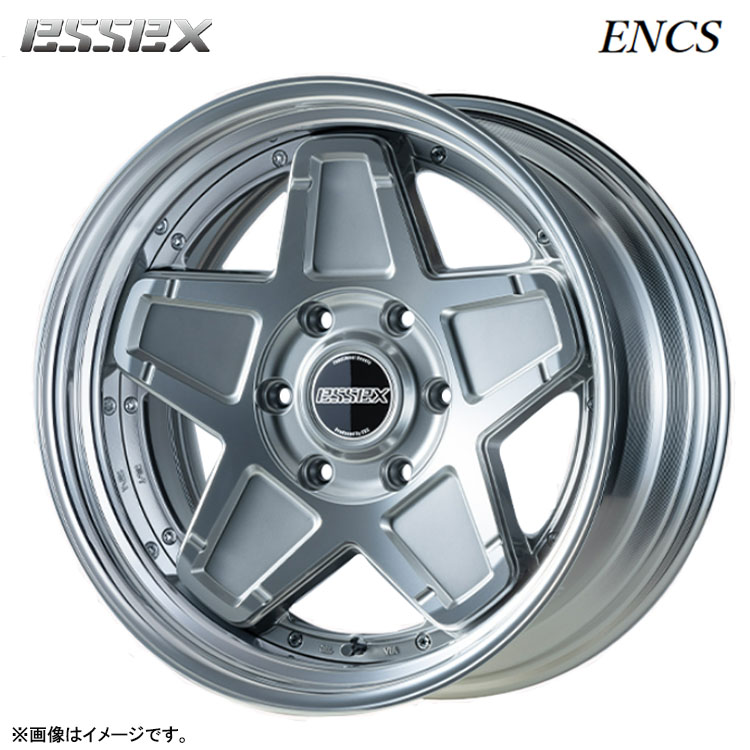 17インチ 6H139.7 9.5J 9.5J-3～50 6穴 ENCS-17 2ピース リバースリム ホイール (1本/2本/4本) プラチナムポリッシュ ESSEX ENCS-17 2PIECE リバースリム 送料無料 エセックス