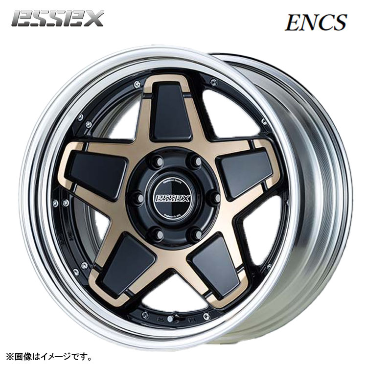 17インチ 6H139.7 7J 7J+29～43 6穴 ENCS-17 2ピース リバースリム ホイール (1本/2本/4本) ブロンズクリア ESSEX ENCS-17 2PIECE リバースリム 送料無料 エセックス