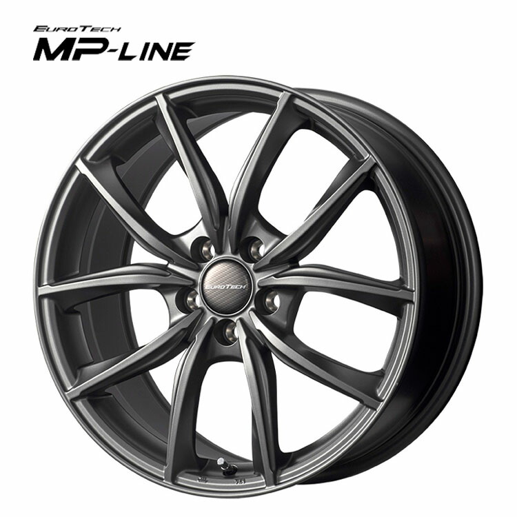 18インチ 5H112 8J 8J+21 5穴 エムピーライン ホイール (1本/2本/4本) マットチタニウム EURO TECH MP-LINE 送料無料 ユーロテック 88,814円