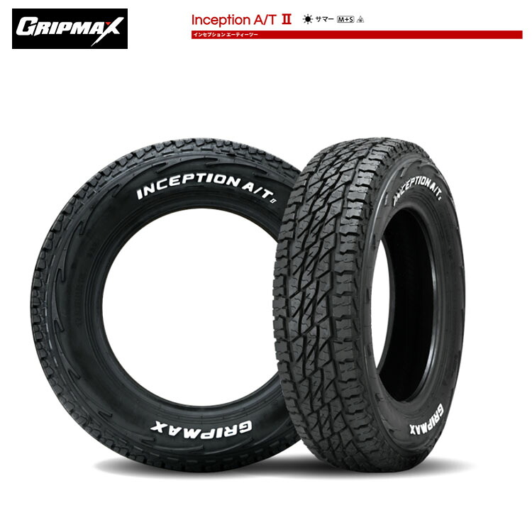 【お買い物マラソン 7/19(日)20:00~】175/80R16 91S (1本/2本/4本)送料無料 グリップマックス サマータイヤ GRIPMAX INCEPTION A/T II M+S(RWL) インセプション エーティーツー (16インチ)|カーパーツ倉庫