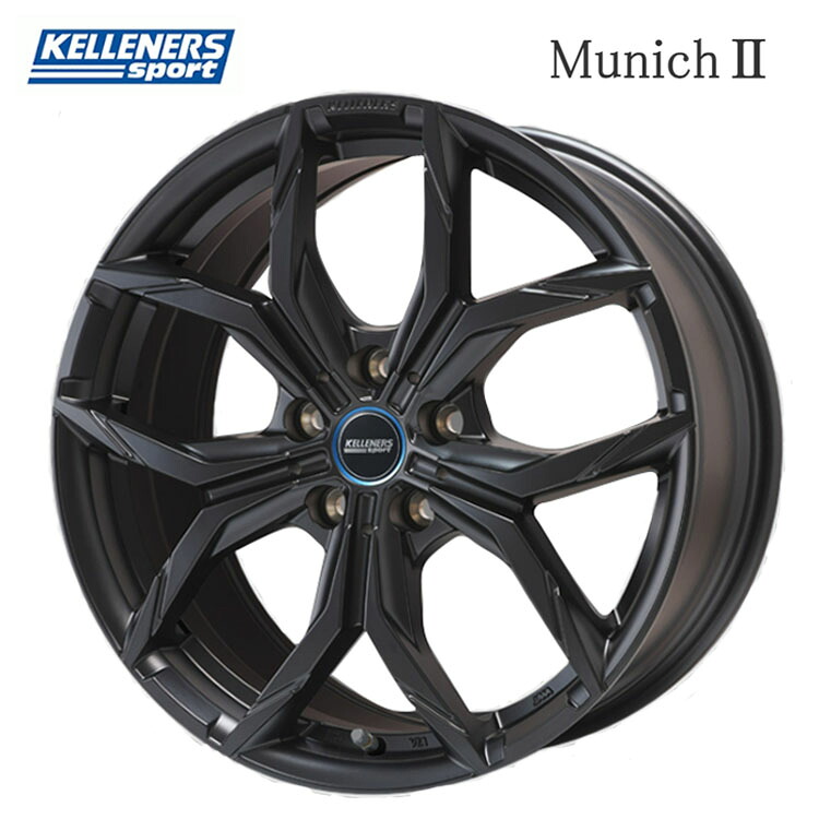 18インチ 5H112 7.5J 7.5J+51 5穴 ミュンヘン2 ホイール (1本/2本/4本) マットブラック KELLENERS sport Munich2 送料無料 ケレナーズスポーツ