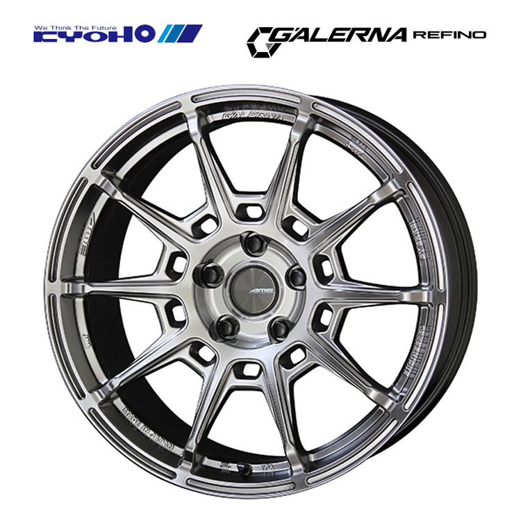 18インチ 5H114.3 9.5J 9.5J+38 5穴 ガレルナ レフィーノ ホイール (1本/2本/4本) ハイパーシルバー KYOHO GALERNA REFINO 送料無料 共豊