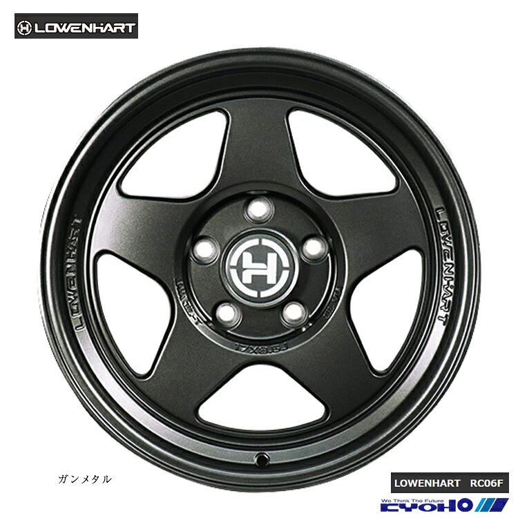 【お買い物マラソン 7/19(日)20:00～】18インチ 6H139.7 9J 9J+0 6穴 レーベンハート RC06F ホイール (1本/2本/4本) ガンメタル KYOHO LOWENHART RC06F (GM) 送料無料 共豊｜カーパーツ倉庫