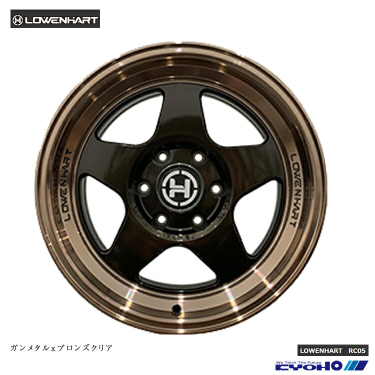 17インチ 5H127 8.5J 8.5J+0 5穴 レーベンハート RC05 ホイール (1本/2本/4本) ガンメタルxブロンズクリア KYOHO LOWENHART RC05 (GMBC) 送料無料 共豊｜カーパーツ倉庫