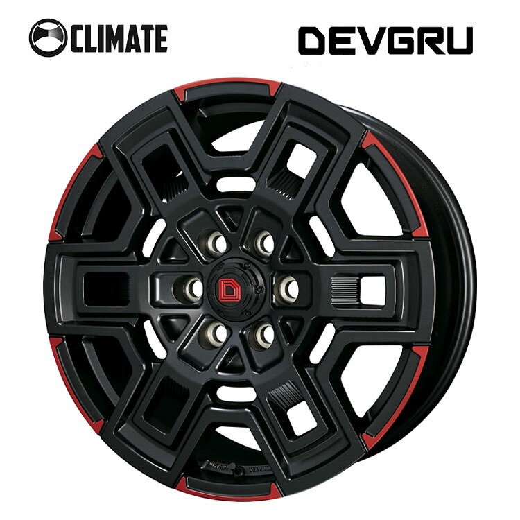 18インチ 6H139.7 8J 8J+58 6穴 デヴグル ホイール (1本/2本/4本) レッドライン CLIMATE DEVGRU 送料無料 クライメイト 113,740円
