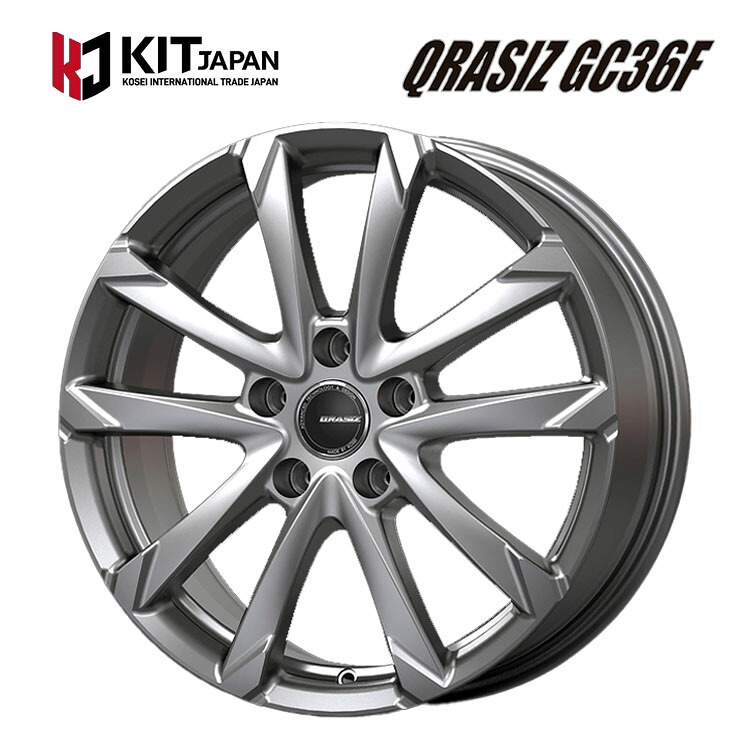 18インチ 5H120 7J 7J+40 5穴 クレイシズ GC36F ホイール (1本/2本/4本) ブライトシルバー KOSEI QRASIZ GC36F 送料無料 コーセイ|カーパーツ倉庫