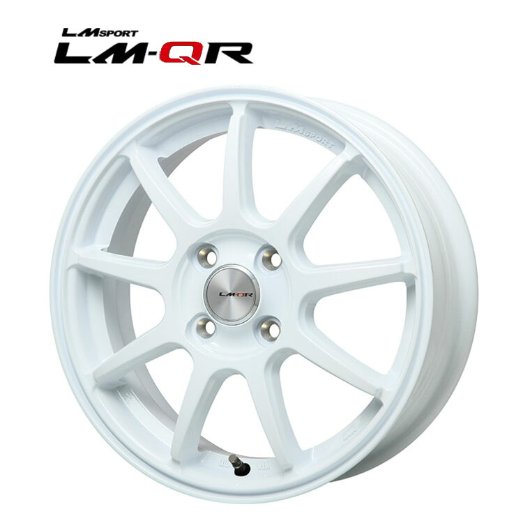 15インチ 4H100 6J 6J+50 4穴 LMスポーツ LM-QR ホイール (1本/2本/4本) ホワイト Lehrmeister LM SPORT LM-QR 送料無料 レアマイスター