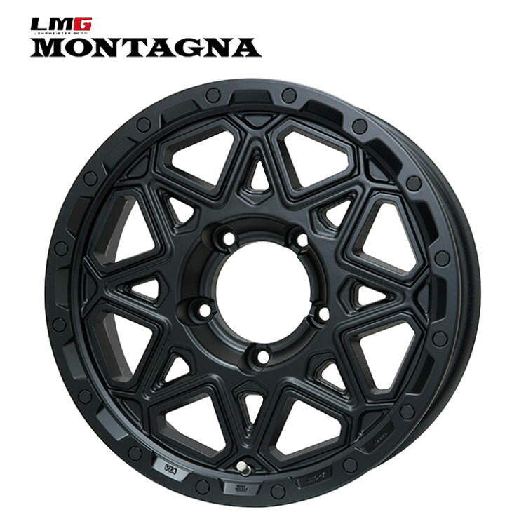 15インチ 5H139.7 5.5J 5.5J+5 5穴 エルエムジーモンタグナ ホイール (1本/2本/4本) マットブラック LEHRMEISTER LMG MONTAGNA 送料無料 レアマイスター|カーパーツ倉庫