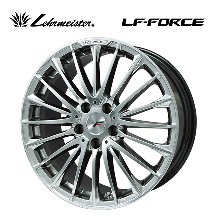 18インチ 5H114.3 7J 7J+40 5穴 LF-フォース ホイール (1本/2本/4本) クロームハイパーシルバー LEHRMEISTER LF-FORCE 送料無料 レアマイスター