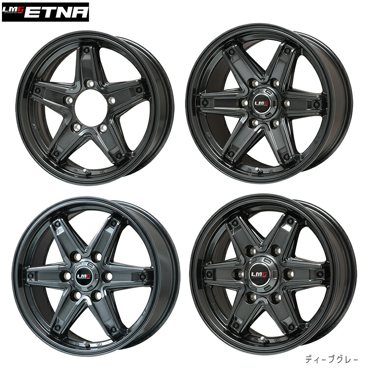 【お買い物マラソン 7/19(日)20:00~】15インチ 6H139.7 6J 6J+33 6穴 エルエムジー エトナ ホイール (1本/2本/4本) ディープグレー LEHRMEISTER LMG ETNA 送料無料 レアマイスター|カーパーツ倉庫