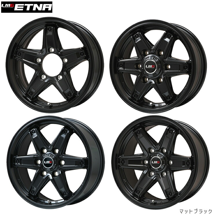 【お買い物マラソン 7/19(日)20:00～】18インチ 6H139.7 7.5J 7.5J+55 6穴 エルエムジー エトナ ホイール (1本/2本/4本) マットブラック LEHRMEISTER LMG ETNA 送料無料 レアマイスター｜カーパーツ倉庫 37,752円
