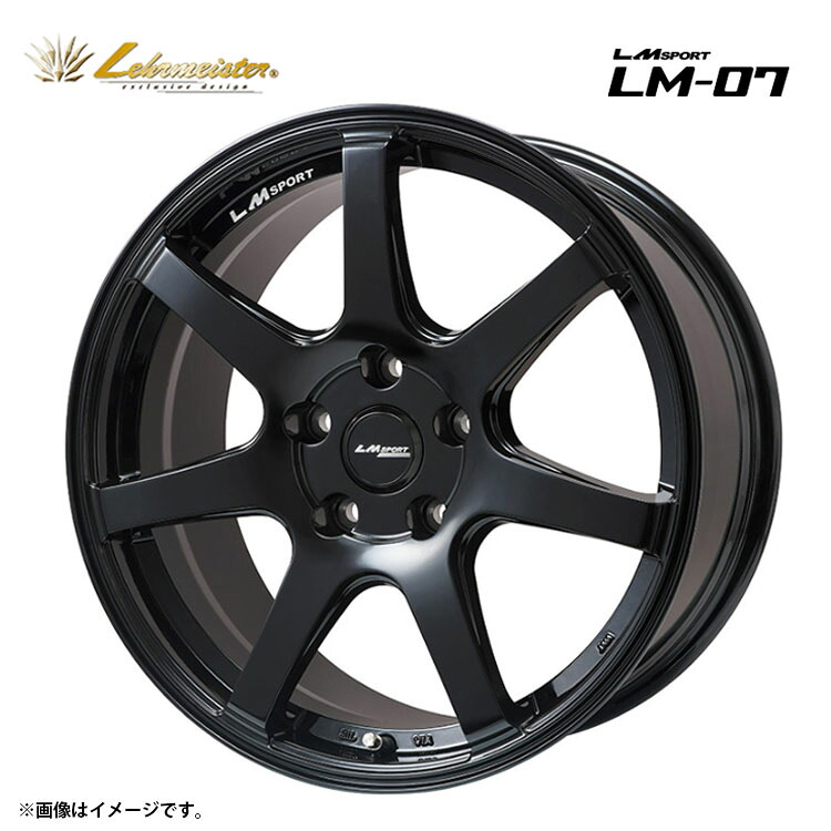 【お買い物マラソン 7/19(日)20:00~】17インチ 5H114.3 7J 7J+48 5穴 エルエムスポーツ LM-07 ホイール (1本/2本/4本) グロスブラック Lehrmeister LM SPORT LM-07 送料無料 レアマイスター|カーパーツ倉庫