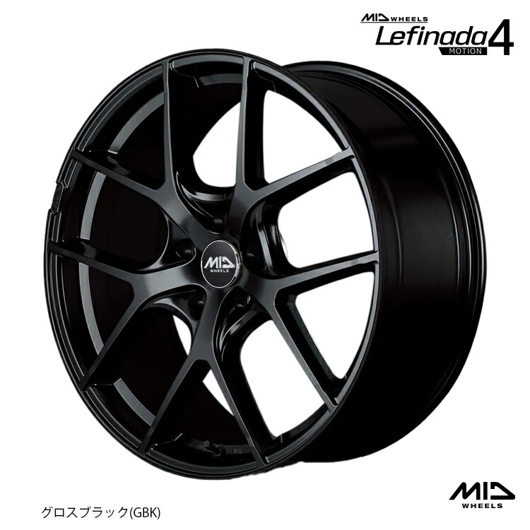 【お買い物マラソン 7/19(日)20:00～】18インチ 5H120 7.5J 7.5J+38 5穴 レフィナーダ モーション4 ホイール (1本/2本/4本) グロスブラック(GBK) NITRO POWER Lefinada MOTION 4 送料無料 ナイトロパワー｜カーパーツ倉庫