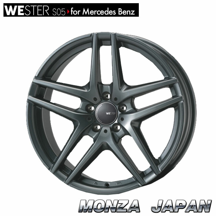 【お買い物マラソン 7/19(日)20:00~】17インチ 5H112 7J 7J+50 5穴 ウェスターS05 ホイール (1本/2本/4本) ダークシルバー(DSL) MONZA JAPAN WESTER S05 for MercedesBenz (DSL) 送料無料 モンツアジャパン|カーパーツ倉庫