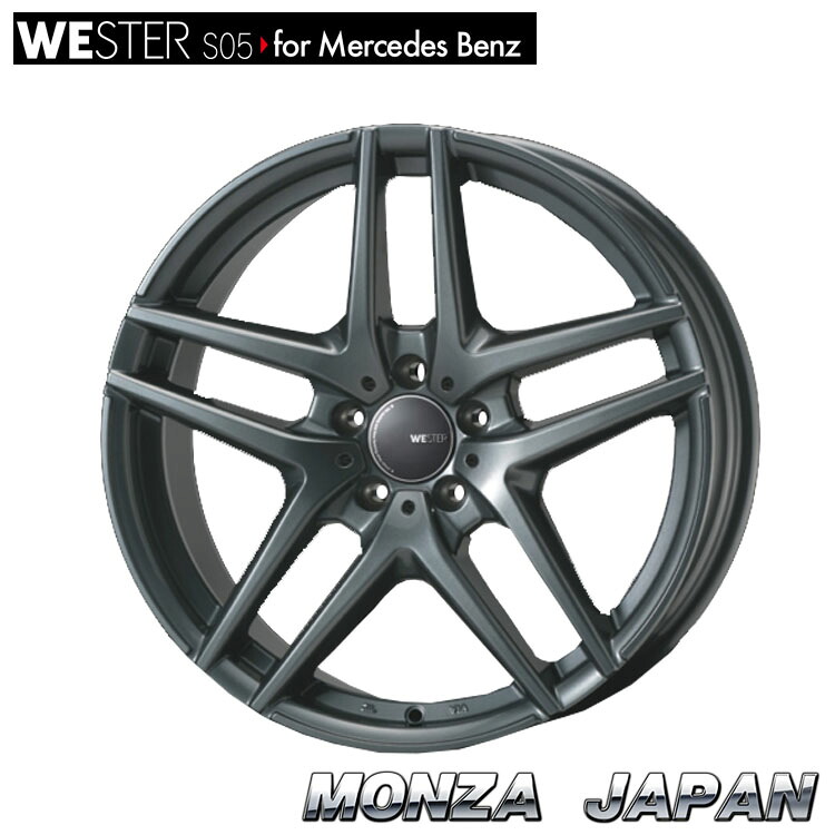 18インチ 5H112 8J 8J+40 5穴 ウェスターS05 ホイール (1本/2本/4本) ダークシルバー(DSL) MONZA JAPAN WESTER S05 for MercedesBenz (DSL) 送料無料 モンツアジャパン