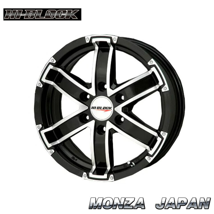 16インチ 6H139.7 6.5J 6.5J+38 6穴 ハイブロック ホイール (1本/2本/4本) ブラック/ポリッシュ(BK/P) MONZA JAPAN HI-BLOCK (BK/P) 送料無料 モンツアジャパン 18,398円