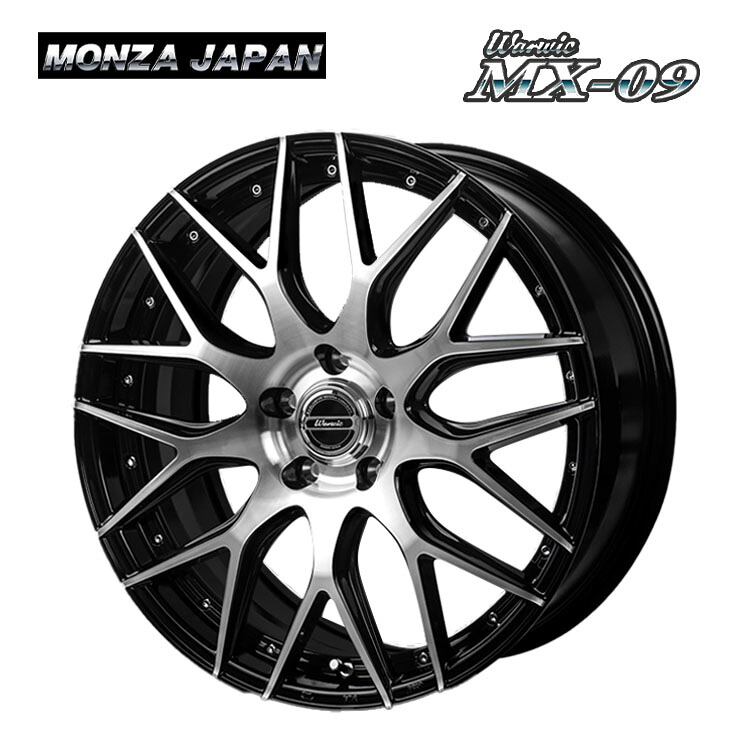 17インチ 5H114.3 7J 7J+53 5穴 ワーウィック MX-09 ホイール (1本/2本/4本) ブラック/ポリッシュ MONZA JAPAN Warwic MX-09 送料無料 モンツァジャパン