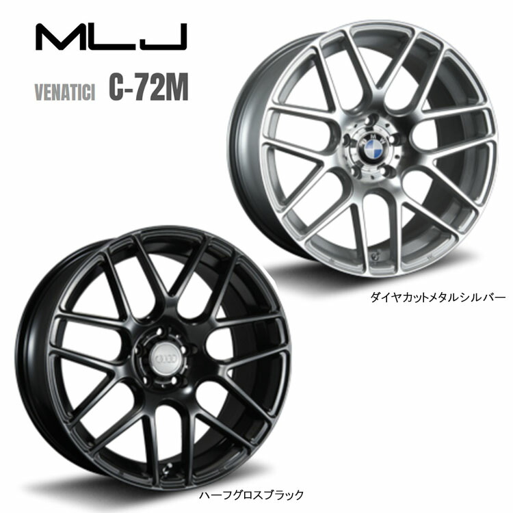 VENATICI C-72M 19インチ ハーフグロスブラック 4本セット 納期注意 業販限定販売 直送品 VENATICI C-72M 19インチ 8.5J+45