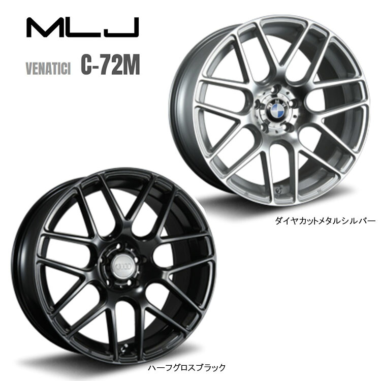 19インチ 5H120 8.5J 8.5J+20 5穴 ヴェナティッチ C-72M ホイール (1本/2本/4本) ハーフグロスブラック MLJ VENATICI C-72M 送料無料 MLJ