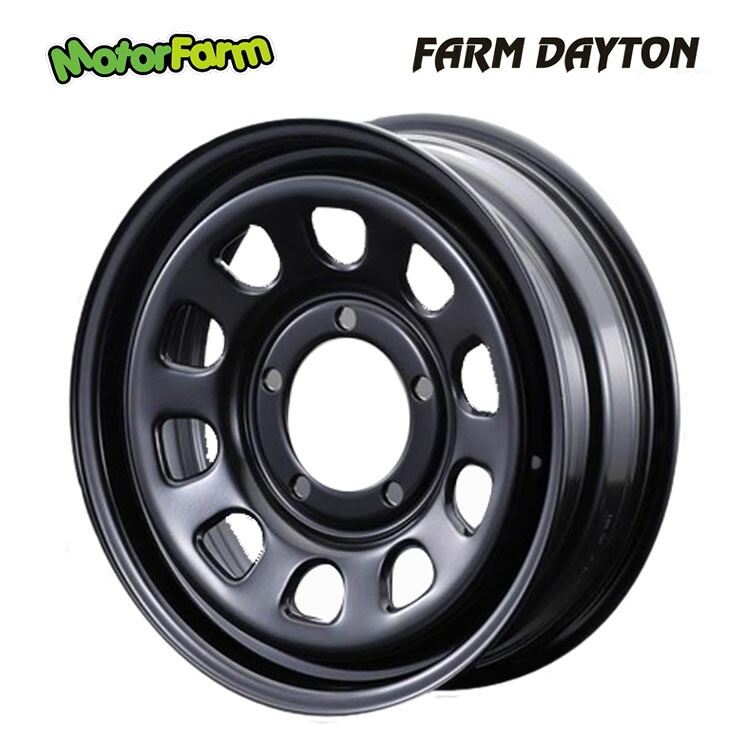 【お買い物マラソン 7/19(日)20:00~】16インチ 5H139.7 5.5J 5.5J+20 5穴 FRAM DAYTONA ホイール (1本/2本/4本) ブラック (BK) MOTOR FARM FRAM DAYTONA (BK) 送料無料 モーターファーム|カーパーツ倉庫