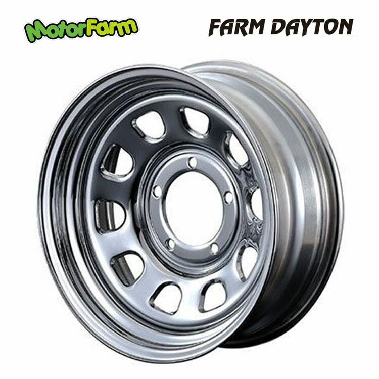 【お買い物マラソン 7/19(日)20:00～】16インチ 5H139.7 5.5J 5.5J+20 5穴 FRAM DAYTONA ホイール (1本/2本/4本) クローム (CHO) MOTOR FARM FRAM DAYTONA (CHO) 送料無料 モーターファーム｜カーパーツ倉庫