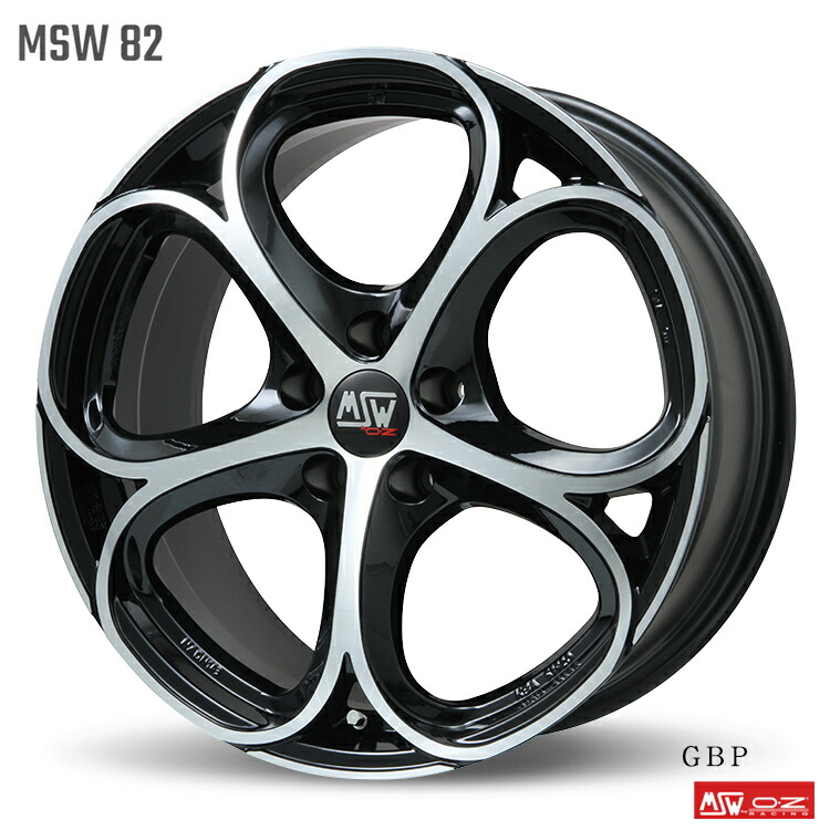 【楽天市場】送料無料 MSW エムエスダブリュー ハチニー 8J-18 +30 5H-110 MSW82 (GBP) (18インチ ...