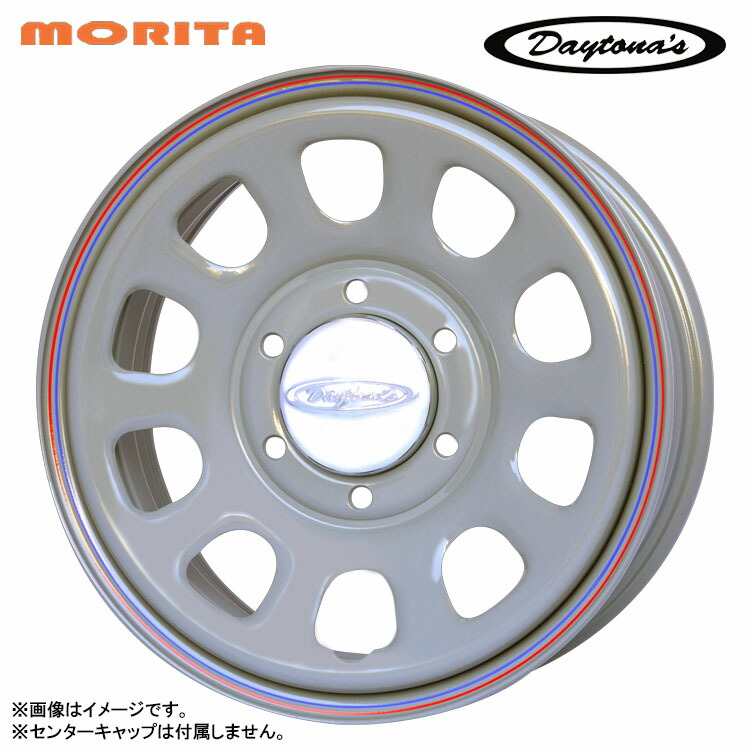 16インチ 5H139.7 5.5J 5.5J+22 5穴 デイトナズ G2 ホイール (1本/2本/4本) グレー(RED/BLUEライン) MORITA DAYTONA'S　G2 送料無料 森田システム