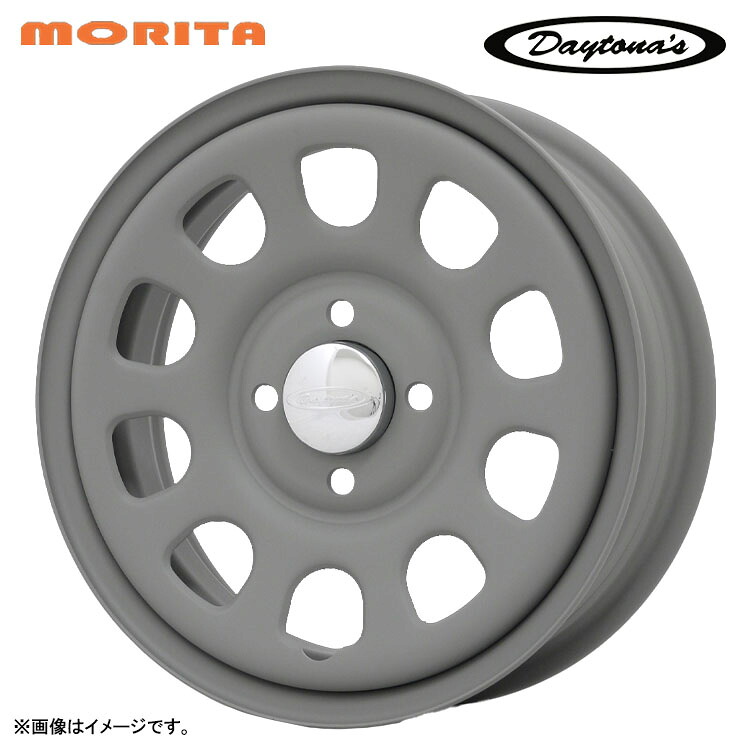 12インチ 4H100 4J 4J+42 4穴 デイトナズ G2 ホイール (1本/2本/4本) マットグレー MORITA DAYTONA'S　G2 送料無料 森田システム