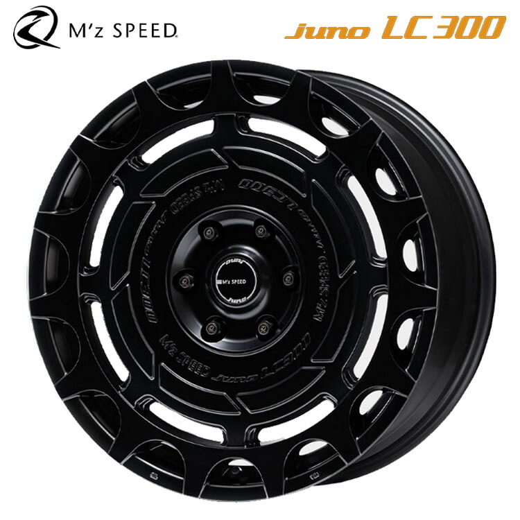 20インチ 6H139.7 8.5J 8.5J+50 6穴 ジュノゥ LC300 ホイール (1本/2本/4本) マットブラック M'z SPEED juno LC300 送料無料 エムズスピード